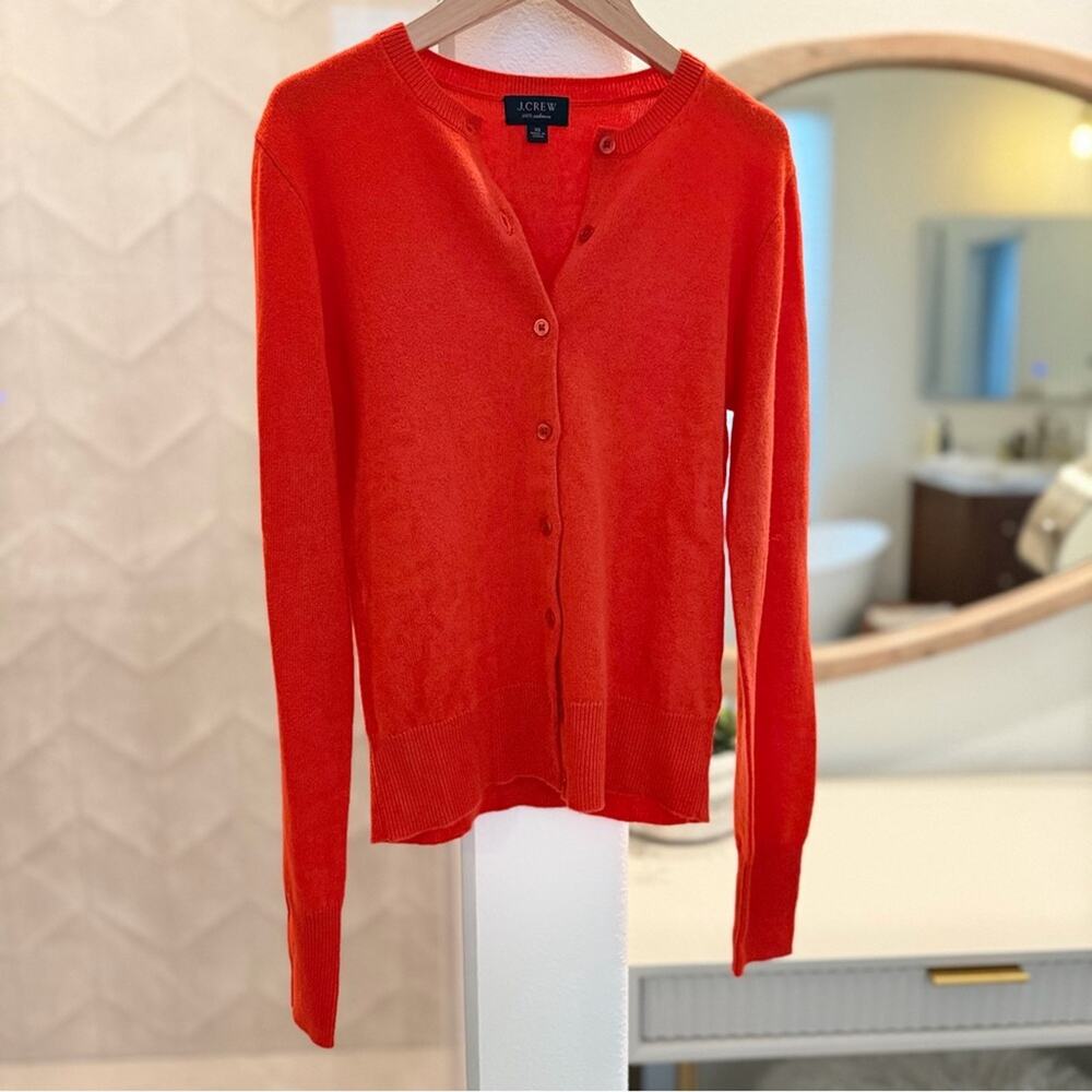 J. Crew Women's Vibrant Orange Cashmere Sweater - XS